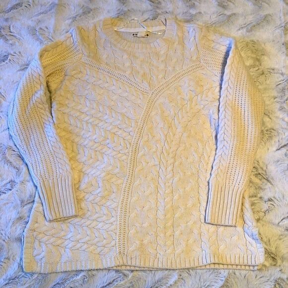 Ruff Hewn cable knit wool blend sweater size P/L - Picture 3 of 8